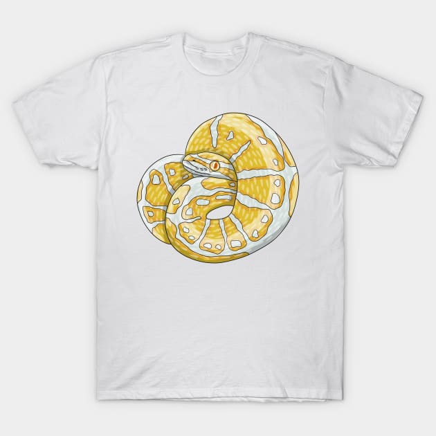 Albino Ball Python T-Shirt by Artbychb